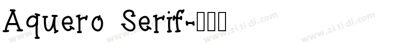 Aquero Serif字体转换